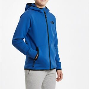 The North Face LG boys blue hooded sweatshirt